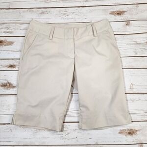 Adidas Climalite cream colored bermuda performance golf shorts woman's size 4